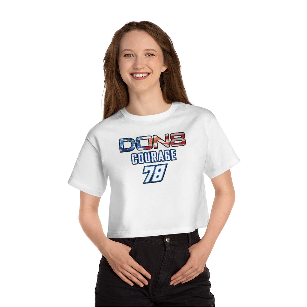 DON8 COURAGE 78 Women's Champion Cropped T-Shirt