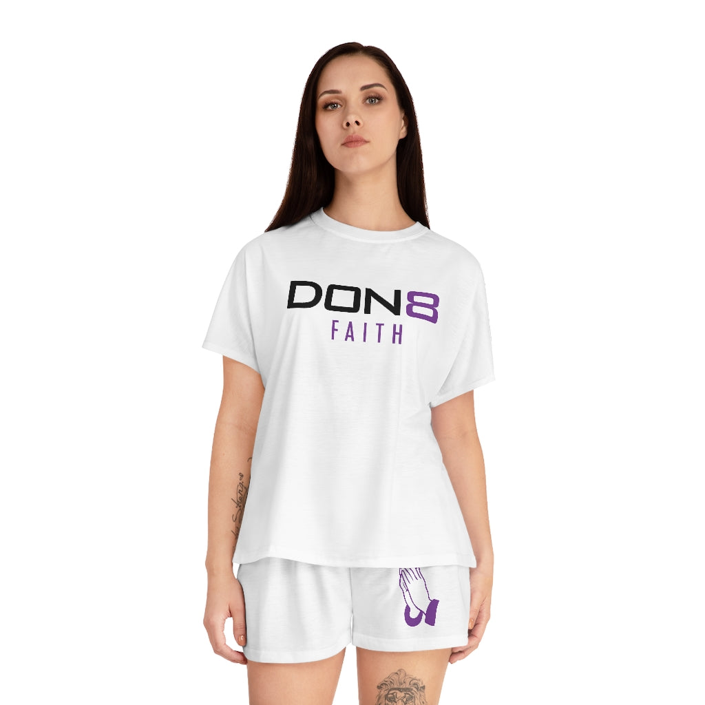 DON8 FAITH Women's Short Pajama Set