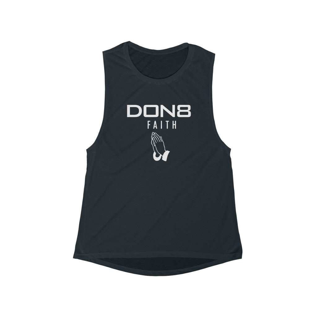 DON8 FAITH Women's Flowy Scoop Tank